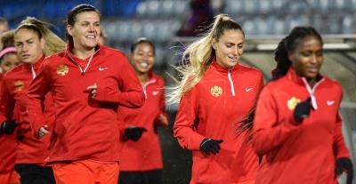 Joueuses de l’équipe nationale féminine du Canada. (Martin Bazyl/Soccer Canada)